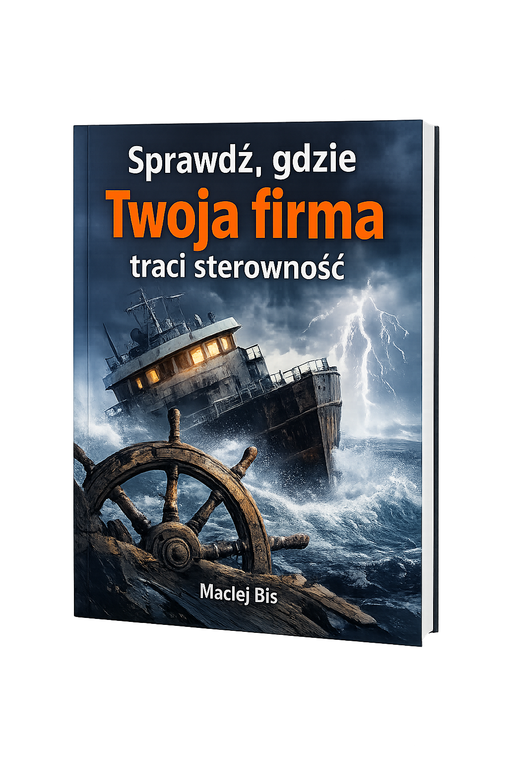 uszkodzony statek na wzburzonym morzu